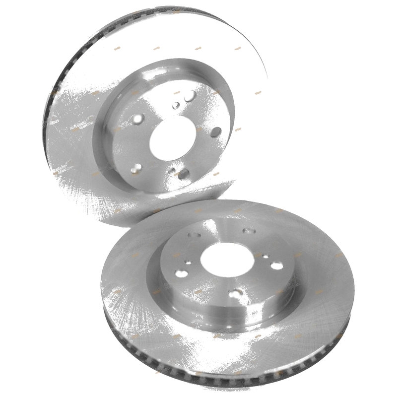 Toyota Camry 2 x Front Disc Brake Rotors & GCT Pads (2006–2017)