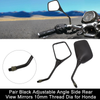 Honda 2 x Black Adjustable Angle Side Rear View Mirrors 10mm Thread Dia