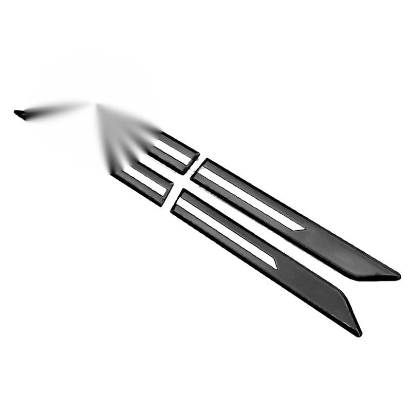 4 x Stainless Steel Car Side Door Fender Sticker Trim