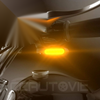 Motorcycle Handlebar - Black 4 x LED Turn Signal Indicator Lights
