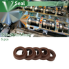 Oil Seal 12.5x20.5x4.5mm Seal Ring Rotary Shaft FKM Rubber 5 Pcs