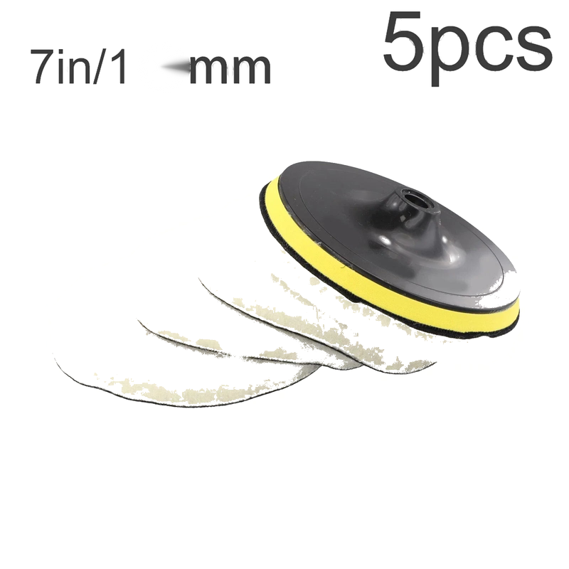Car 5 x Car Polishing Pads Waxing Cleaning Detailing Wool Bonnets Buffer Tool