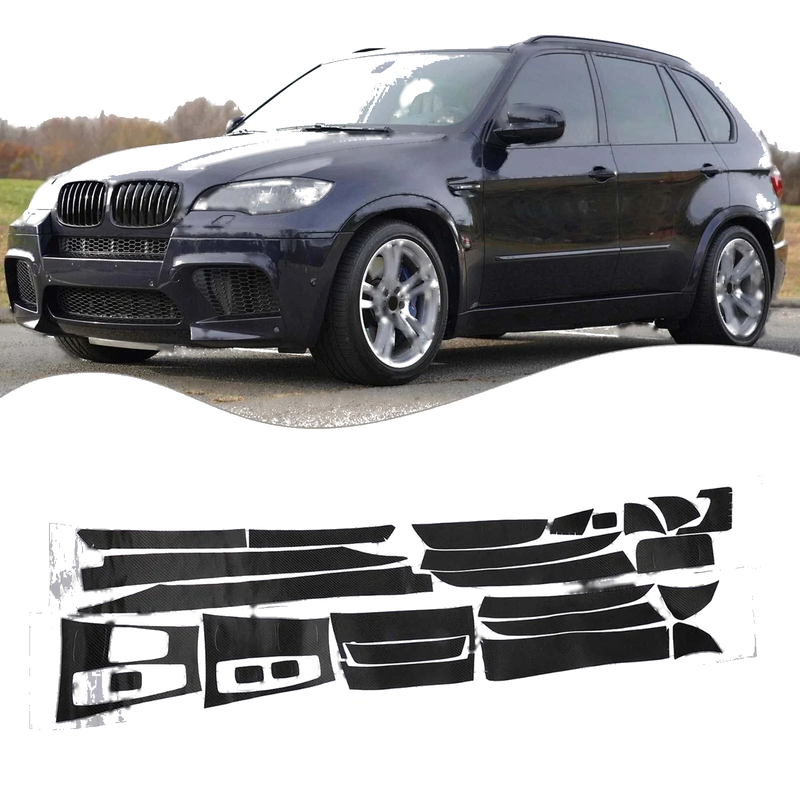 Car Interior Sticker Decals 3D Carbon Fiber Cover