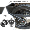 Motorbike 2 x Swingarm Spool 10mm Silver Tone