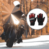 1 Pair Motorbike Gloves Heat Dissipation Gloves Full Finger Black Red Polyester