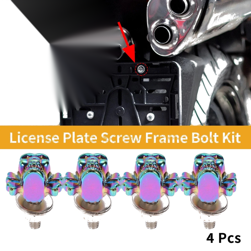 License Plate Screws Cover / 38mm 4Pcs / Universal Motorcycle