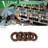 Oil Seal FKM Rubber 18x30x7mm High Pressure Brown 5 Pcs