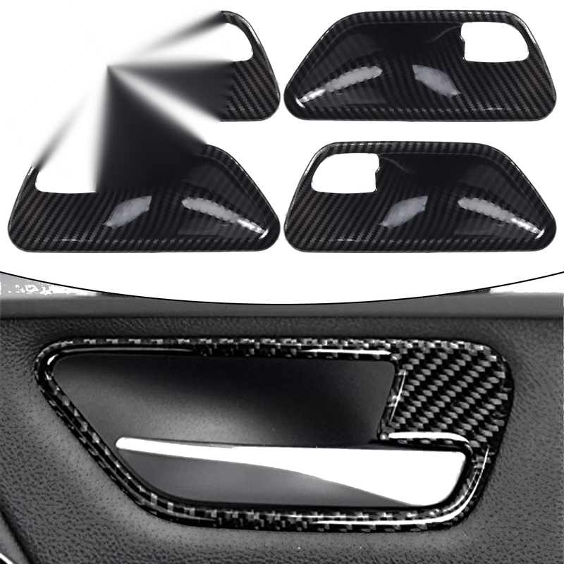 3 4 Series F30 F34 3GT 4PC Carbon Look Interior Door Handle Bowl Cover