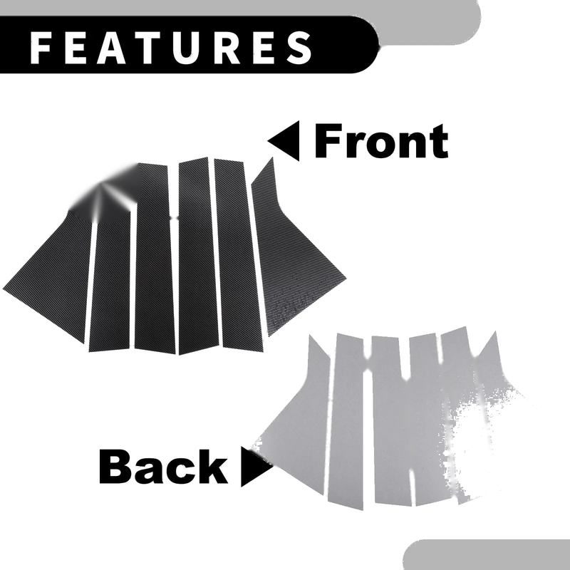 Chevrolet Impala (2014-2020) Carbon Fiber 6pcs Pillar Window Trim Cover