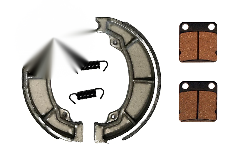 Honda ATC250R 2 x Front Brake Pads & Rear Brake Shoes (1981–1982)