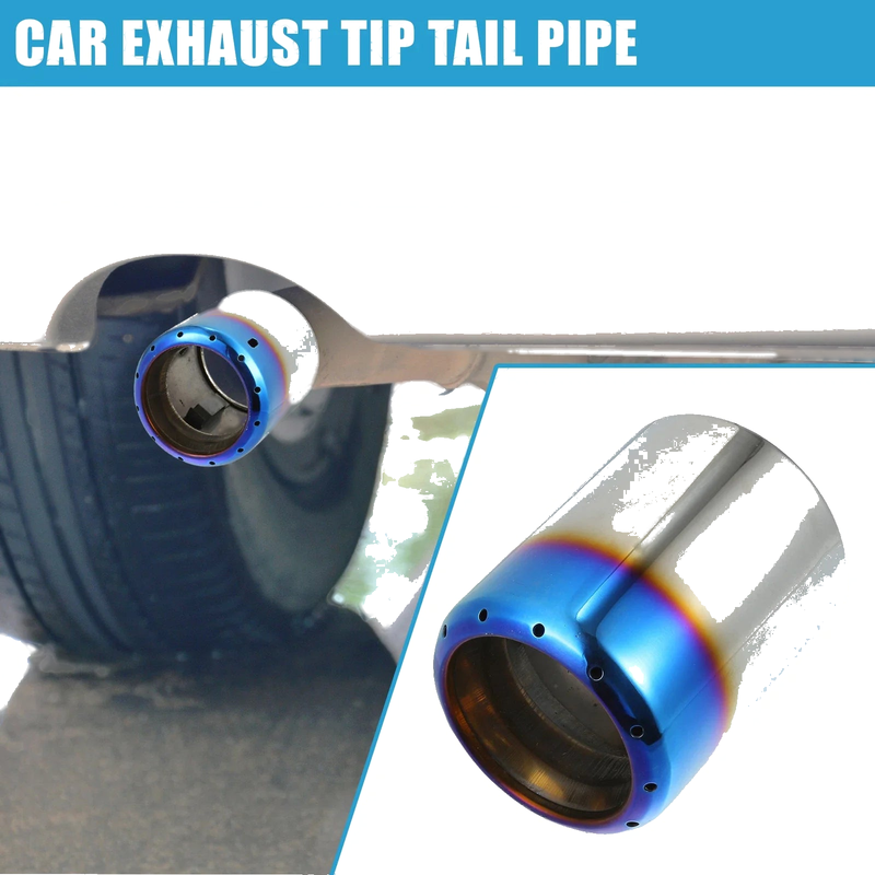 Mazda 6 2013-2017 Silver Blue Stainless Steel Exhaust Tip