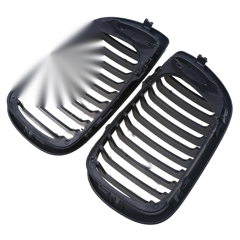 BMW E46 Sedan Touring Gloss Black Front Kidney Grille Cover (2001-2005)