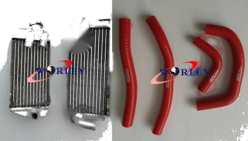 Honda CRF450R Aluminum Radiator + Blue Silicone Hose (2017-2018)