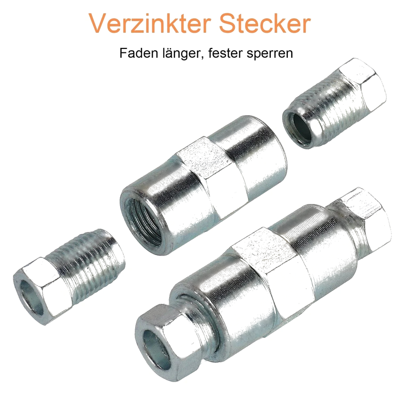 2x 5m 316 Brake Pipe Kit with 20 Nuts 10 Connectors