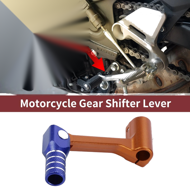 Bosuer Cheetah Folding Gear Shifter Lever Orange/Blue
