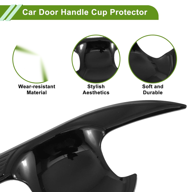 Toyota Camry Gloss Black 4 x Door Handle Cup Protectors