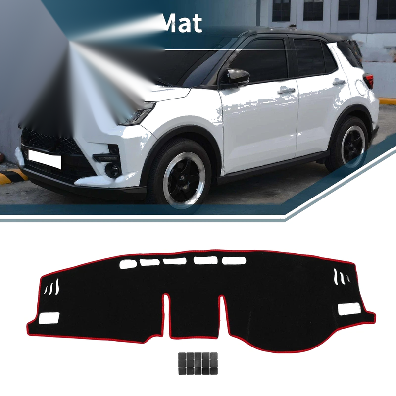 TOYOTA RAIZE A200A with Sticker Black Red Dashboard Dash Cover Mat 1 Set