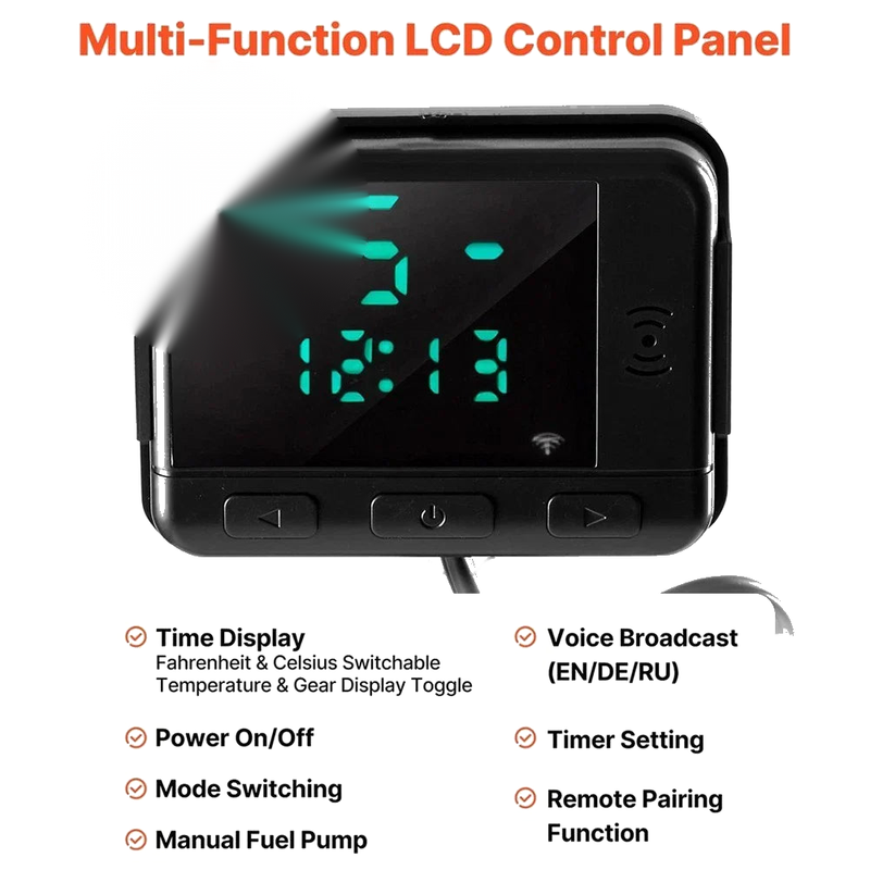 2KW 5KW 8KW Parking Heater LCD Screen Diesel Air Heater Controller