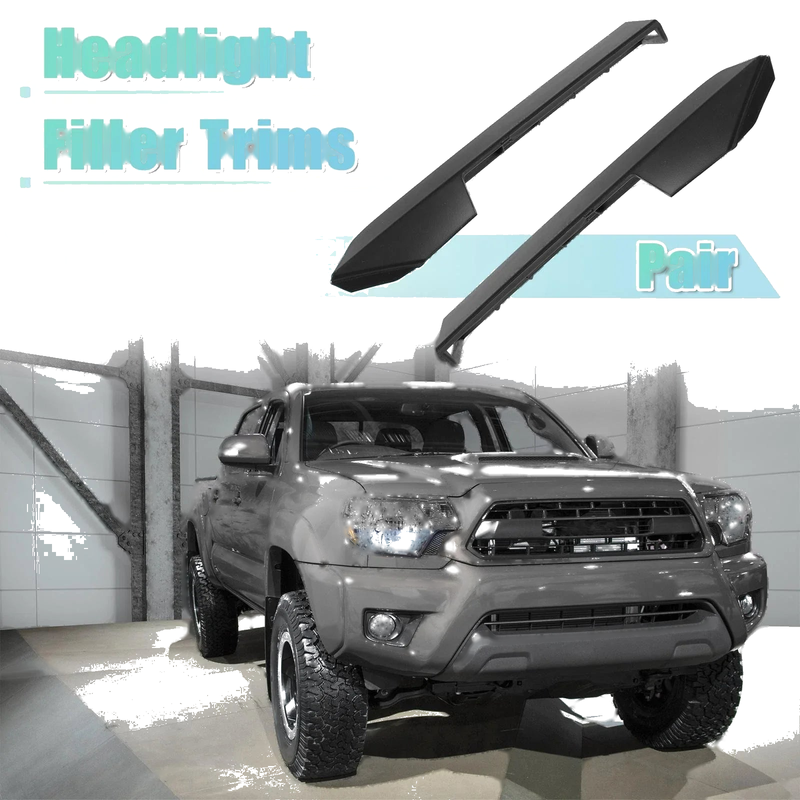 Toyota Tacoma 2 x LH/RH Headlight Grille Filler Trim Panel (2012–2015)