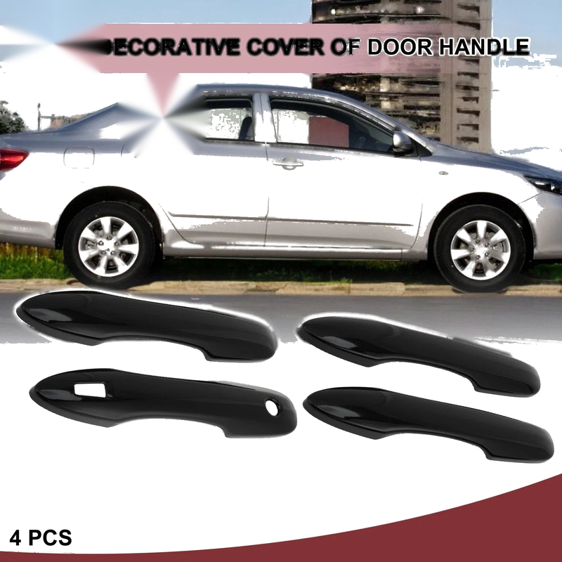 Toyota Camry Door Handle Cover 4 Pcs Outside Gloss Black ABS (2018–2024)