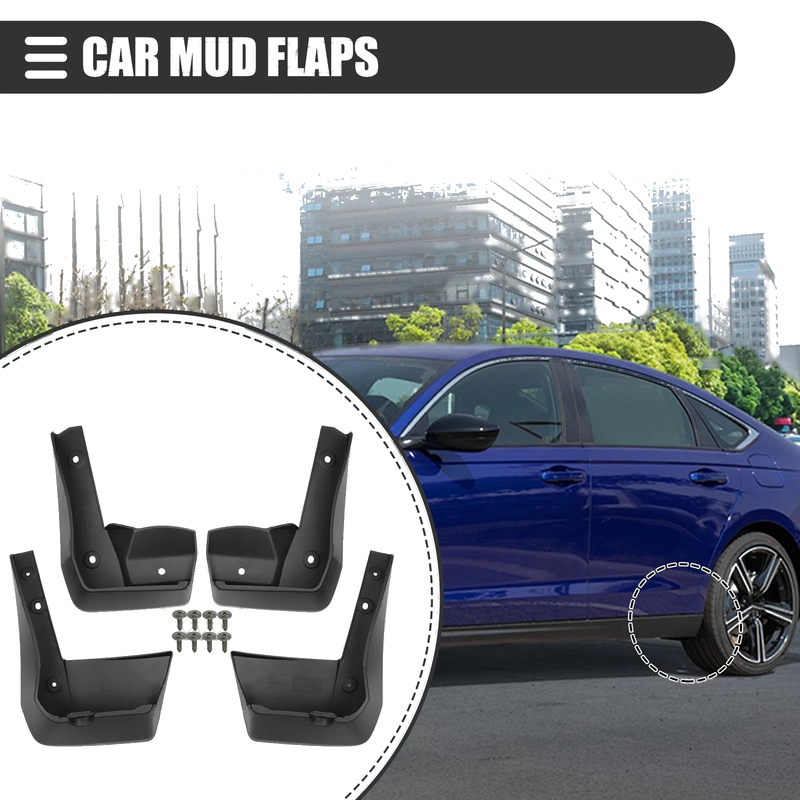 Honda Accord Car Mud Flaps Splash Guards  Black (2018-2019)