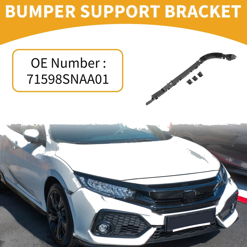 Honda Civic (2006-2011) 1 x Black ABS LH Rear Bumper Support Bracket