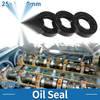 Oil Seal 25x45x12mm Nitrile Rubber Black 5 Pcs