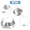 Universal Rims No Logo 4 Pcs 60mm Chrome Wheel Center Caps