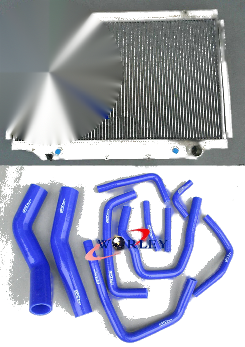 Toyota Land Cruiser 80 Series Aluminum Radiator + Blue Hose (1990-1998)