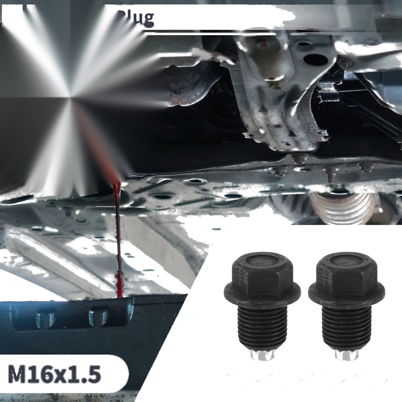 Car Motorcycle Set M16x1.5 1.3in Engine Oil Drain Plug w/ Gasket