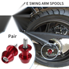 Motorbike 1 Pair Swingarm Spools 8mm CNC Sliders Stand Red