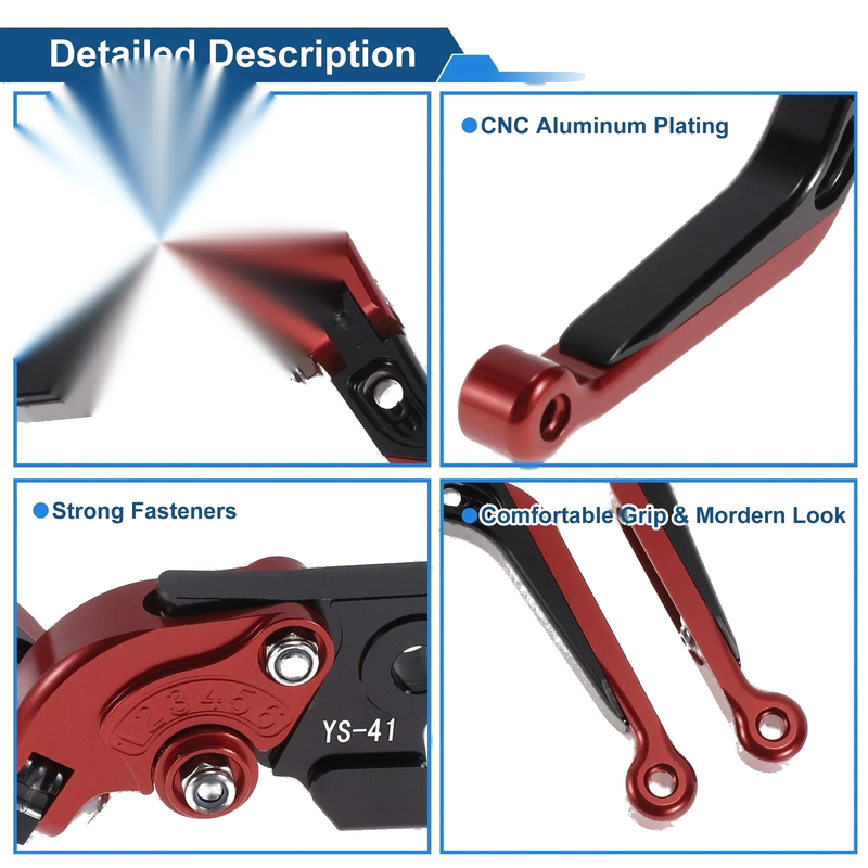 Suzuki GSXR150 (2017-2020) Red Black Adjustable Brake Clutch Levers