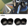 Harley Dyna 4pcs Turn Signal Light Covers with Black Visors Smoked Black