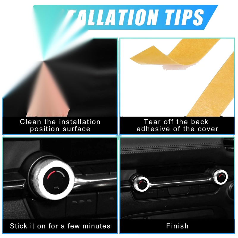 Mazda AC Knob Caps Decals