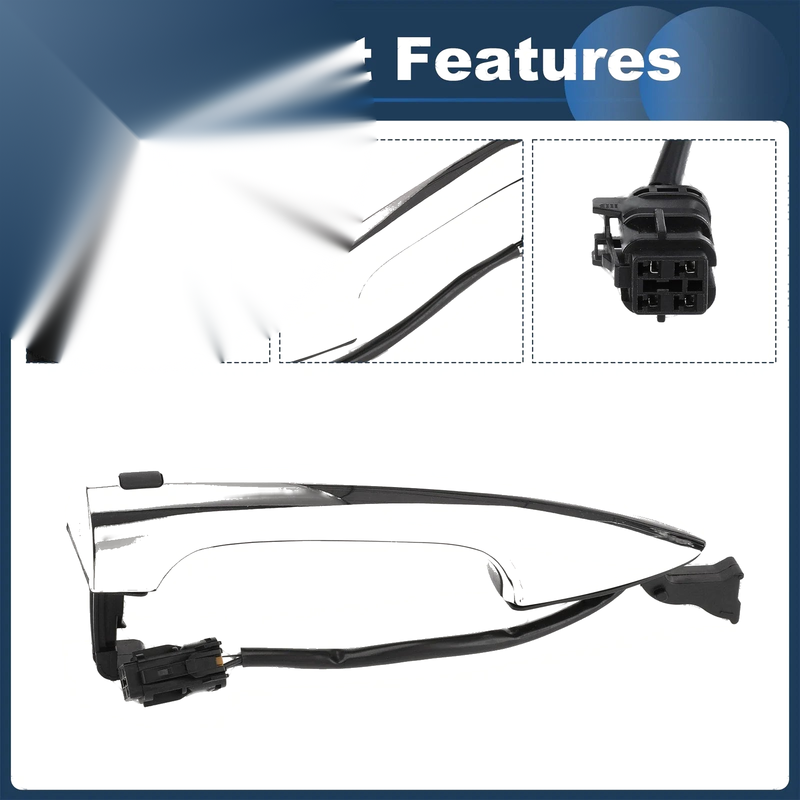Kia K2 Silver Tone Front Right Exterior Door Handle (2011-2016)