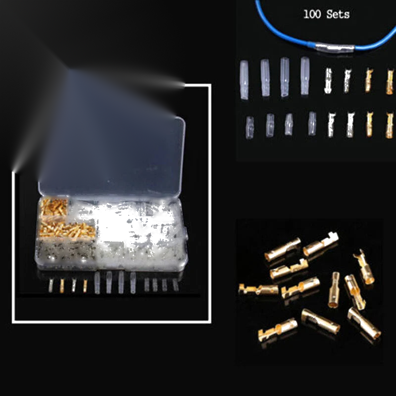 Autos Brass Bullet Connectors M&F Wire Terminal 400 3.9mm Set