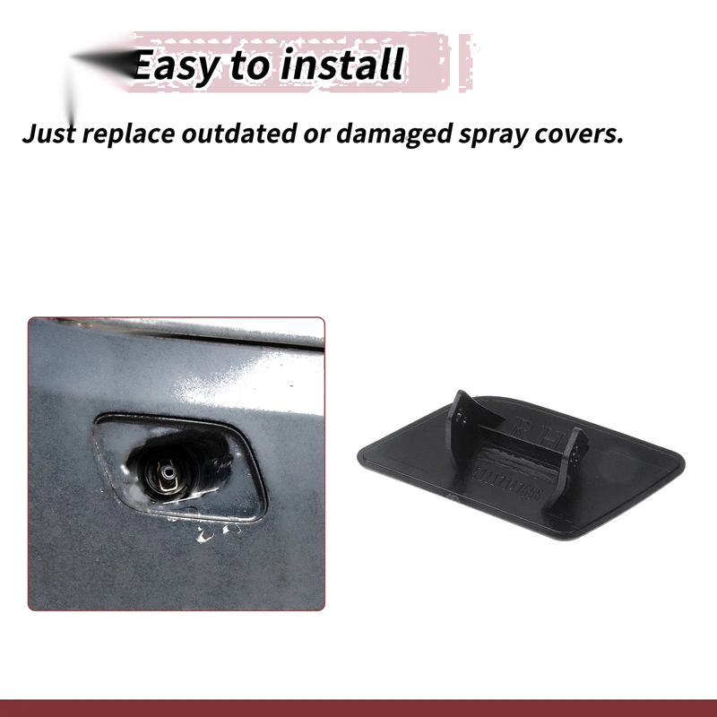 BMW X1 Silver Tone Front Left Right Washer Nozzle Cover Cap