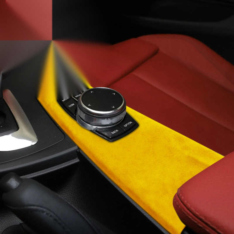 BMW 3 / 4 Series (2013-2019) Yellow Leather Center Console Panel Cover