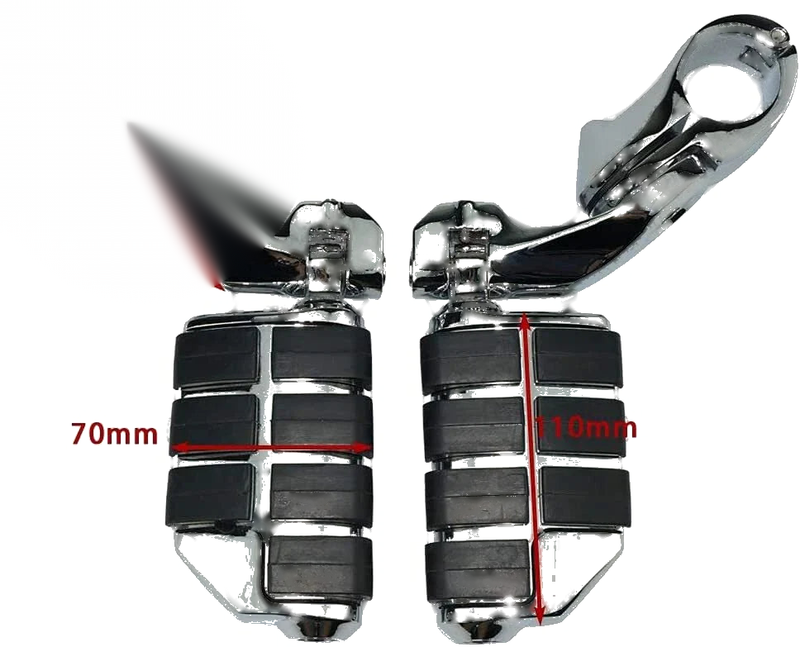 Harley Chrome Motorcycle Foot Pegs (Fits 1.25" Bars)