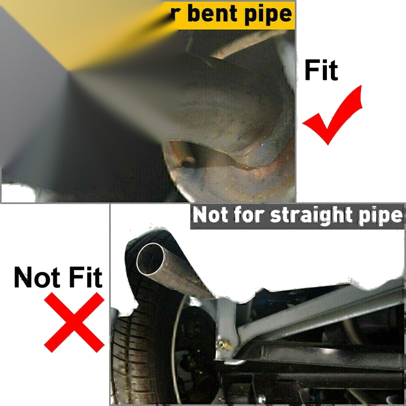 Universal Car Accessories Dual Steel Rear Exhaust Pipe Tail Muffler Tip
