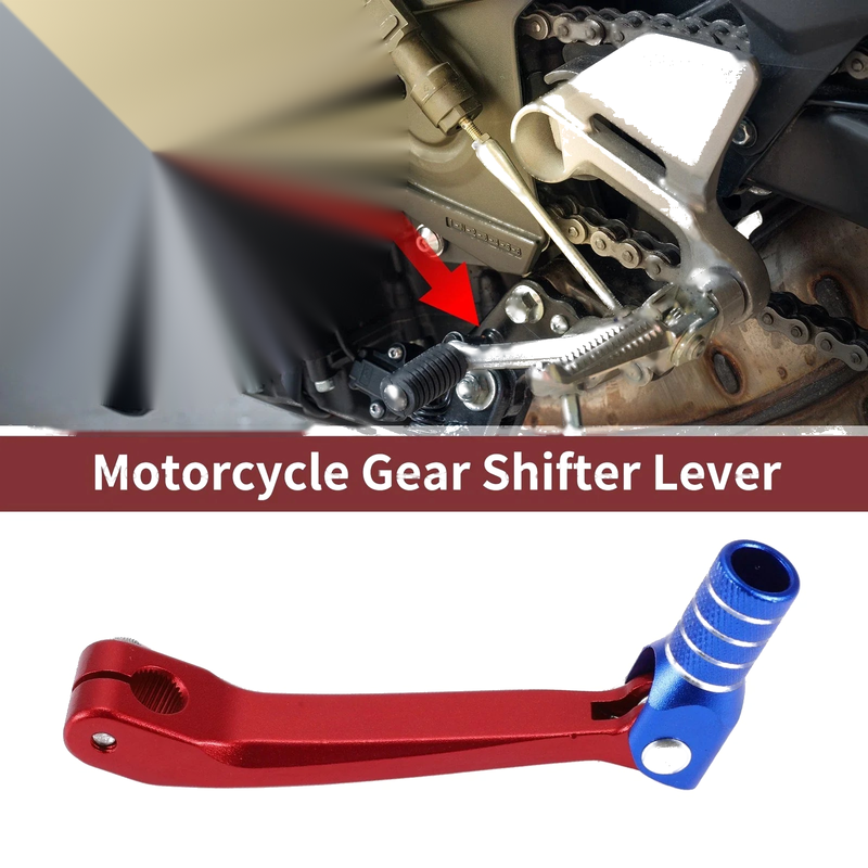 Honda CRF150F Red Blue Silver Tone Gear Shift Lever (2003–2017)