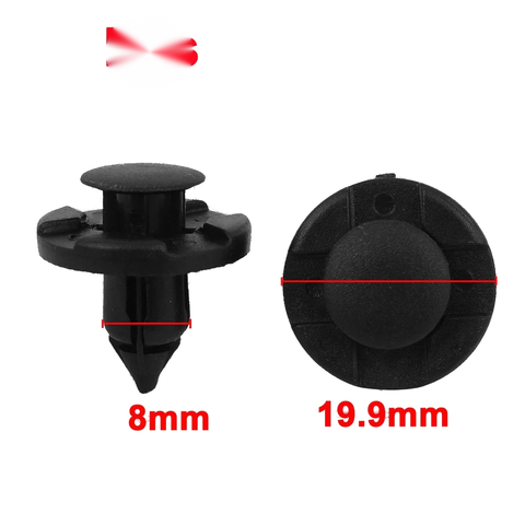Nissan 50 Pcs Black Door Trim Rivets