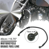 Motorcycle Black 40cm 15.75in Braided Brake Clutch Oil Hose Pipe