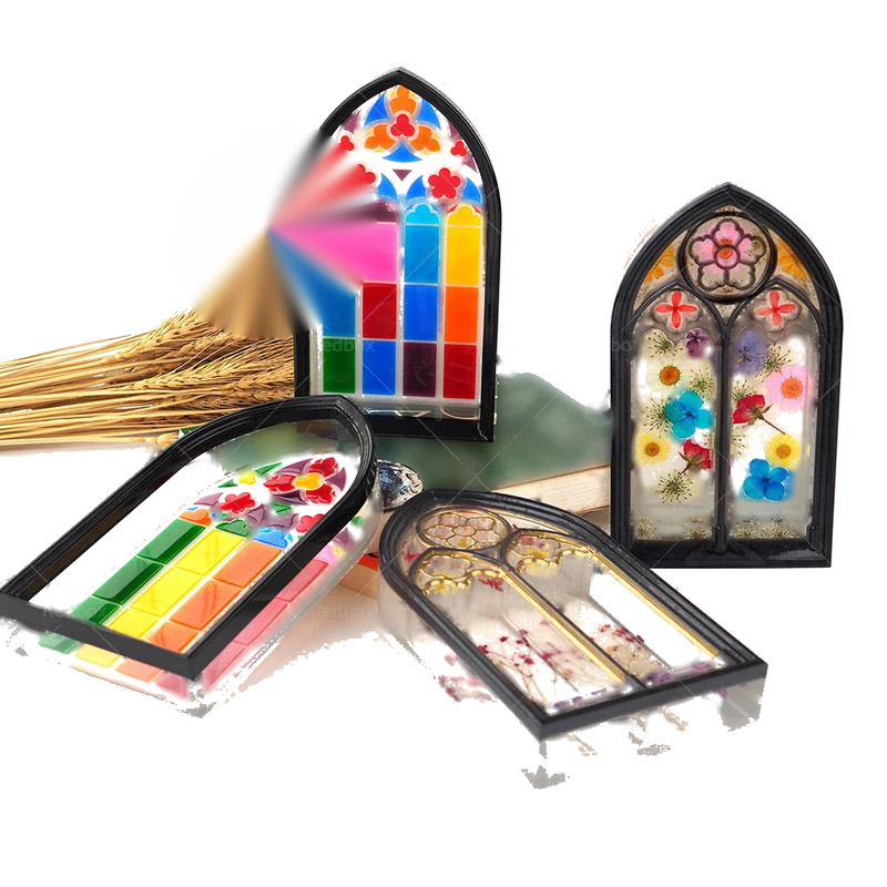 Epoxy Resin Mold Church Window Silicone Dish Tray Jewelry Container