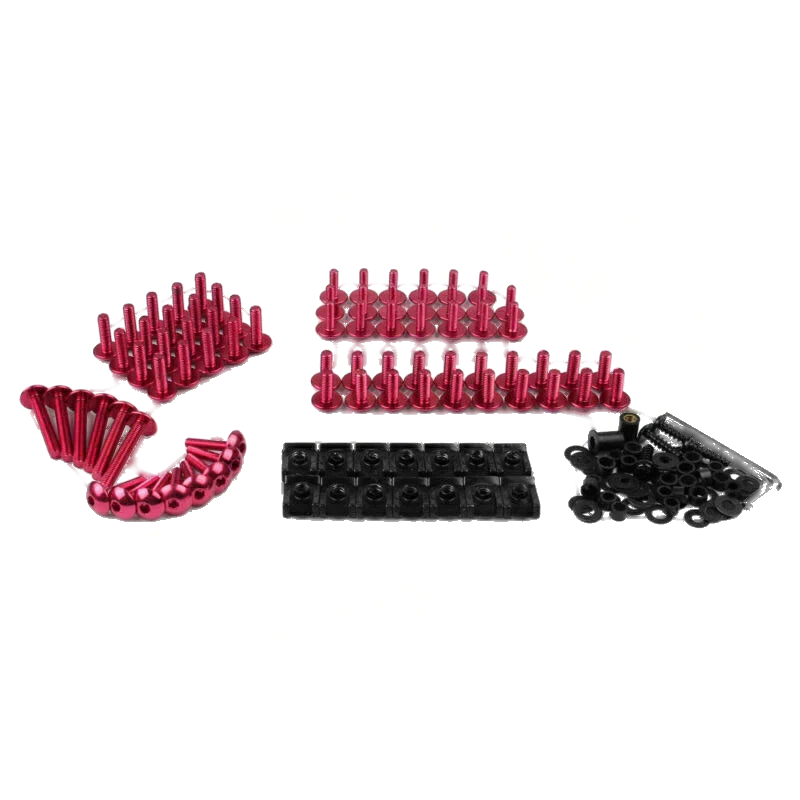 Universal Japanese Sport Bikes Fairing Bolts Kit Red (F2)