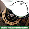 40cm Motorcycle Braided Hydraulic Brake Line Oil Hose Black Army Green 1 Set