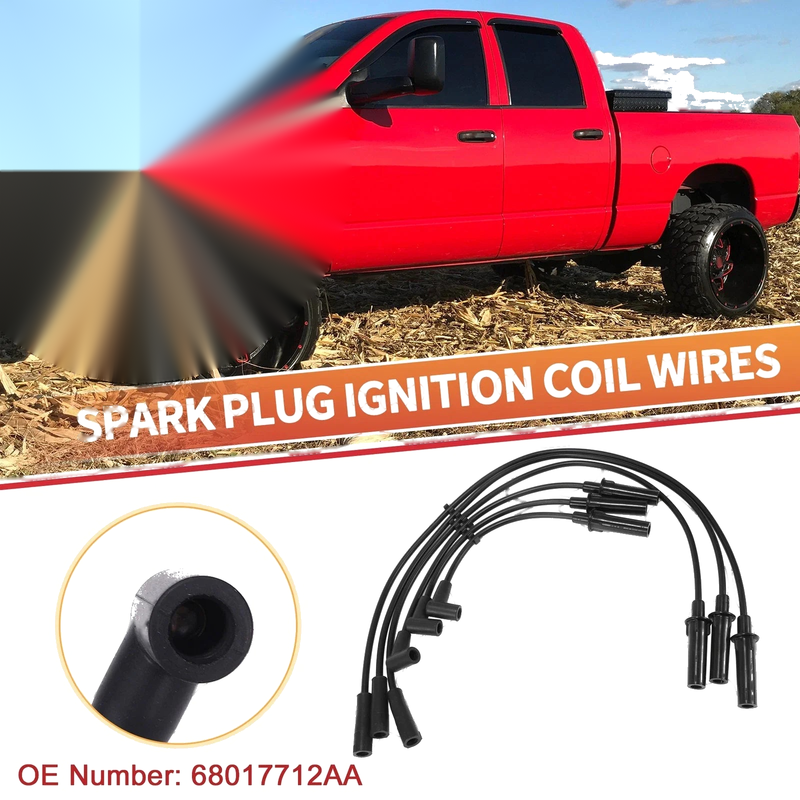 Dodge Dakota 7 x Spark Plug Wire Ignition Coil Cable (1999-2003)