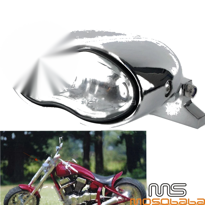 Harley Chopper Softail Dyna Chrome Universal Wave Dual Hi/Low Beam Headlight
