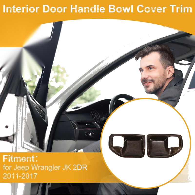 Jeep Wrangler JK Interior Door Handle Bowl Cover Trim (2007-2018)
