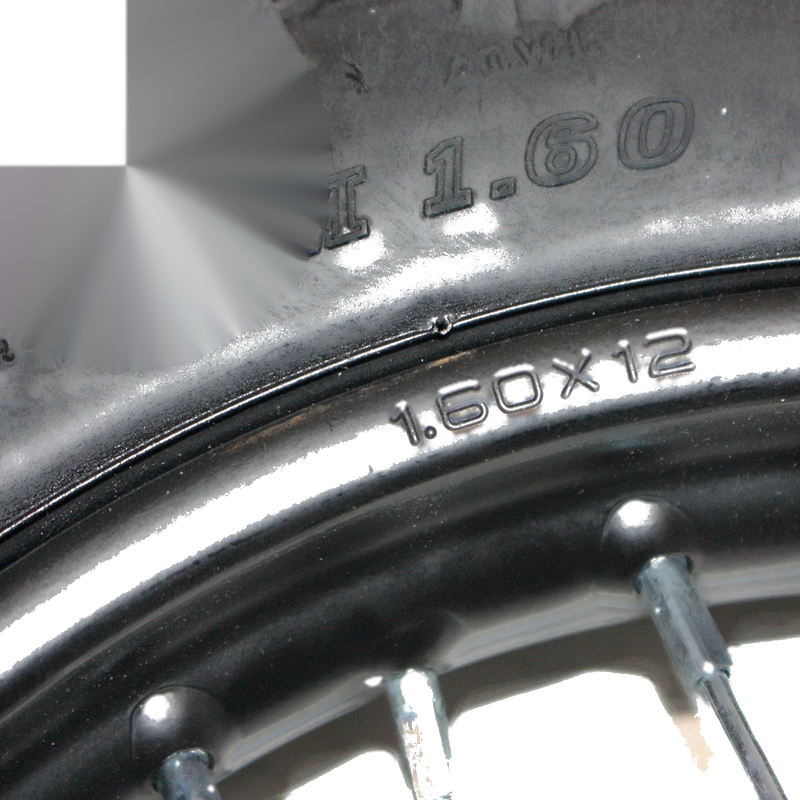 PIT PRO Dirt Bike 15mm 70/100-12 Front Wheel Rim Knobby Tyre